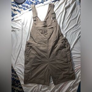 Deluth Trading co XXL 2XL short gardening overalls pockets women beige brown